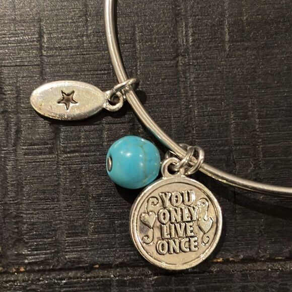 Unwritten YOLO Find Joy in the Journey Globe Travel Silver Charm Bracelet​ - Picture 3 of 6
